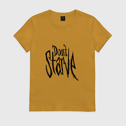 Футболка хлопковая женская Don't Starve, цвет: горчичный