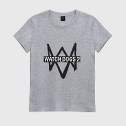 Футболка хлопковая женская Watch Dogs 2, цвет: меланж