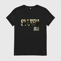 Футболка хлопковая женская System of a Down, цвет: черный