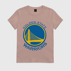 Футболка хлопковая женская Golden state Warriors, цвет: пыльно-розовый