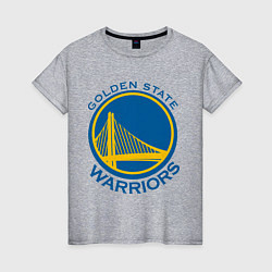 Футболка хлопковая женская Golden state Warriors, цвет: меланж