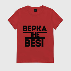 Футболка хлопковая женская Верка the best, цвет: красный