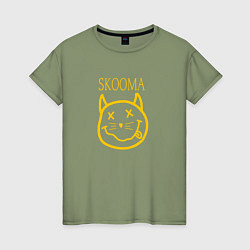 Футболка хлопковая женская TES: Skooma, цвет: авокадо