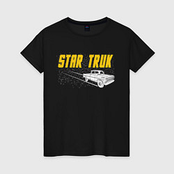 Футболка хлопковая женская Star Truk, цвет: черный