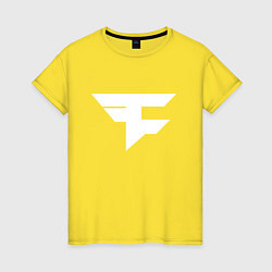 Футболка хлопковая женская FAZE Symbol, цвет: желтый