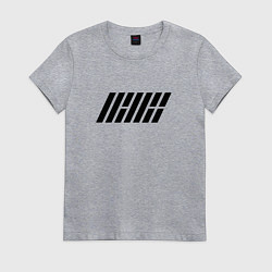 Футболка хлопковая женская IKON, цвет: меланж