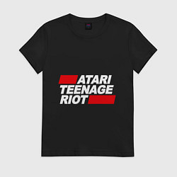 Футболка хлопковая женская Atari Teenage Riot, цвет: черный