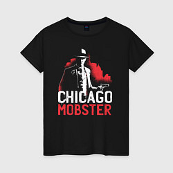 Футболка хлопковая женская Chicago Mobster, цвет: черный