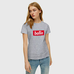 Футболка хлопковая женская Ballin Kizaru, цвет: меланж — фото 2