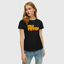 Футболка хлопковая женская Pulp Fiction, цвет: черный — фото 2