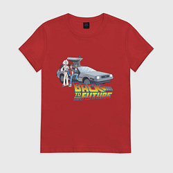 Футболка хлопковая женская Back to the future, цвет: красный