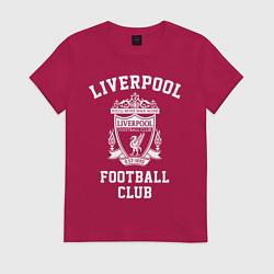Футболка хлопковая женская Liverpool: Football Club, цвет: маджента