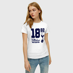 Футболка хлопковая женская FC Tottenham 1882, цвет: белый — фото 2