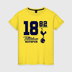 Футболка хлопковая женская FC Tottenham 1882, цвет: желтый