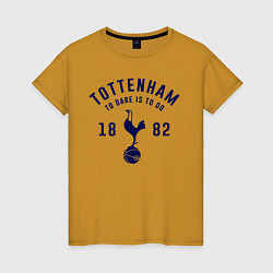 Футболка хлопковая женская FC Tottenham 1882, цвет: горчичный