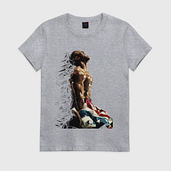 Футболка хлопковая женская Крид, цвет: меланж