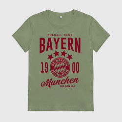 Футболка хлопковая женская Bayern Munchen 1900, цвет: авокадо