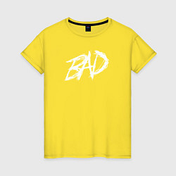Футболка хлопковая женская XXXTentacion: BAD, цвет: желтый
