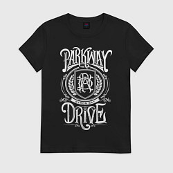Футболка хлопковая женская Parkway Drive, цвет: черный