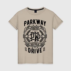 Футболка хлопковая женская Parkway Drive: Australia, цвет: миндальный