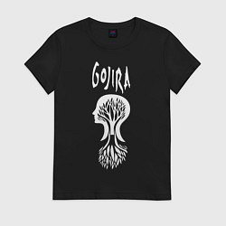 Футболка хлопковая женская Gojira, цвет: черный