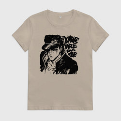 Футболка хлопковая женская JoJo, цвет: миндальный