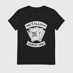 Футболка хлопковая женская Metallica Since 1981, цвет: черный