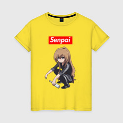 Футболка хлопковая женская Senpai Gop-Stop, цвет: желтый