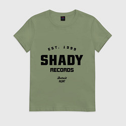 Футболка хлопковая женская Shady records, цвет: авокадо