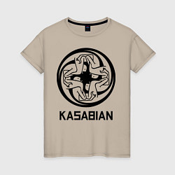 Футболка хлопковая женская Kasabian: Symbol, цвет: миндальный