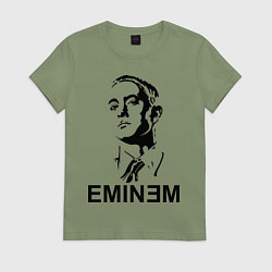Футболка хлопковая женская Эминем, цвет: авокадо