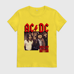 Футболка хлопковая женская Girls got the rhythm, цвет: желтый