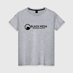Футболка хлопковая женская Black Mesa: Research Facility, цвет: меланж
