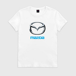 Футболка хлопковая женская MAZDA, цвет: белый