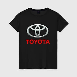 Футболка хлопковая женская TOYOTA, цвет: черный