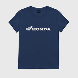 Футболка хлопковая женская HONDA, цвет: тёмно-синий