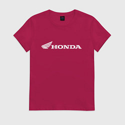 Футболка хлопковая женская HONDA, цвет: маджента