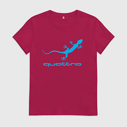 Футболка хлопковая женская AUDI, цвет: маджента