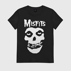 Футболка хлопковая женская Misfits, цвет: черный