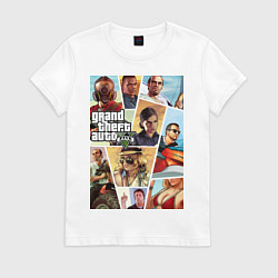 Футболка хлопковая женская GTA 5: Stories, цвет: белый