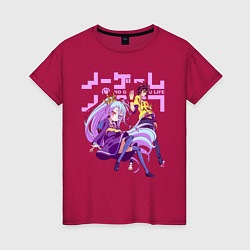 Футболка хлопковая женская No Game No Life, цвет: маджента
