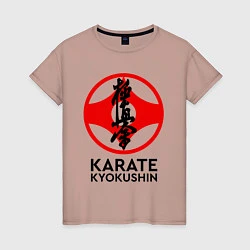 Футболка хлопковая женская Karate Kyokushin, цвет: пыльно-розовый