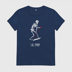 Футболка хлопковая женская Lil Peep, цвет: тёмно-синий