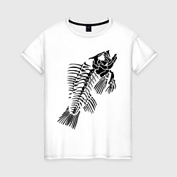 Женская футболка Рыбий скелет