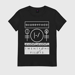 Футболка хлопковая женская 21 Pilots: Blurryface, цвет: черный