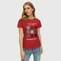 Футболка хлопковая женская TOP: Blurryface, цвет: красный — фото 2