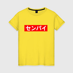 Футболка хлопковая женская SENPAI, цвет: желтый