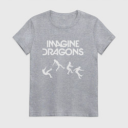 Футболка хлопковая женская IMAGINE DRAGONS, цвет: меланж