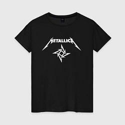 Футболка хлопковая женская METALLICA, цвет: черный