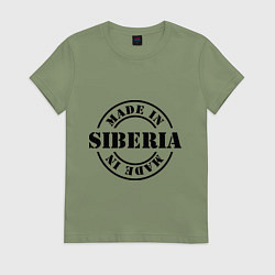 Футболка хлопковая женская Made in Siberia, цвет: авокадо